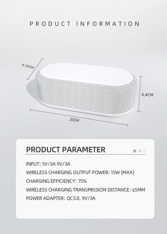 AuraTime™ Charge – Wireless Charging Alarm Clock