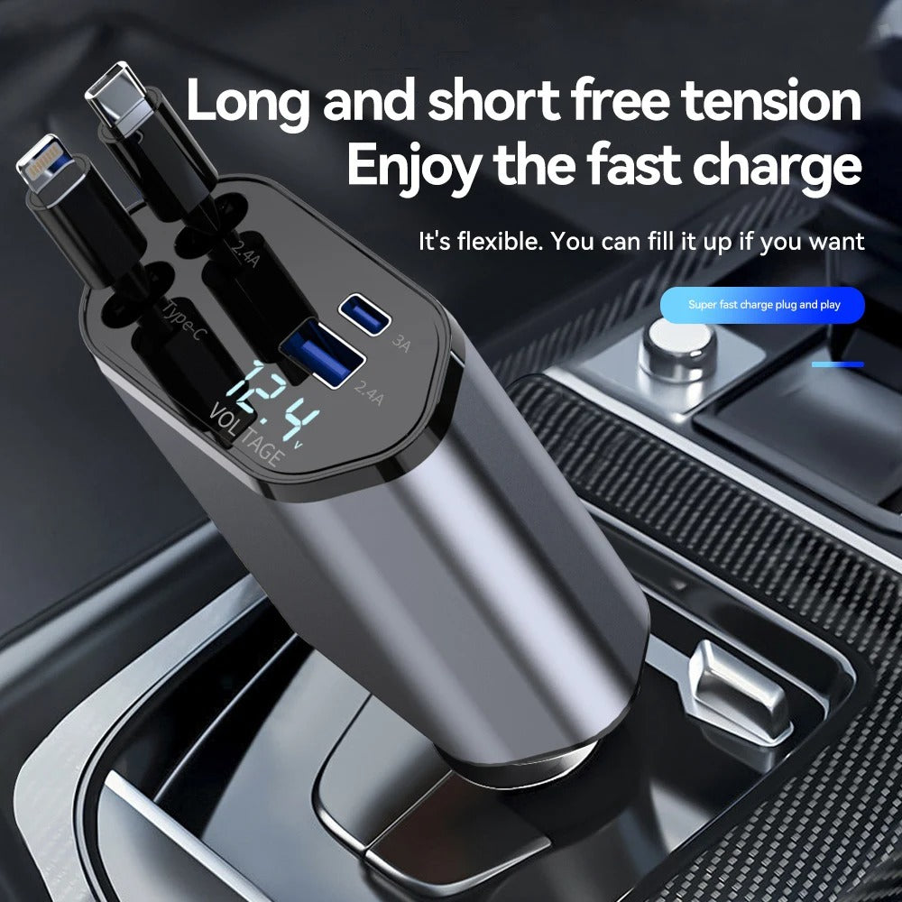 ChargeX – Retractable USB-C Car Adapter