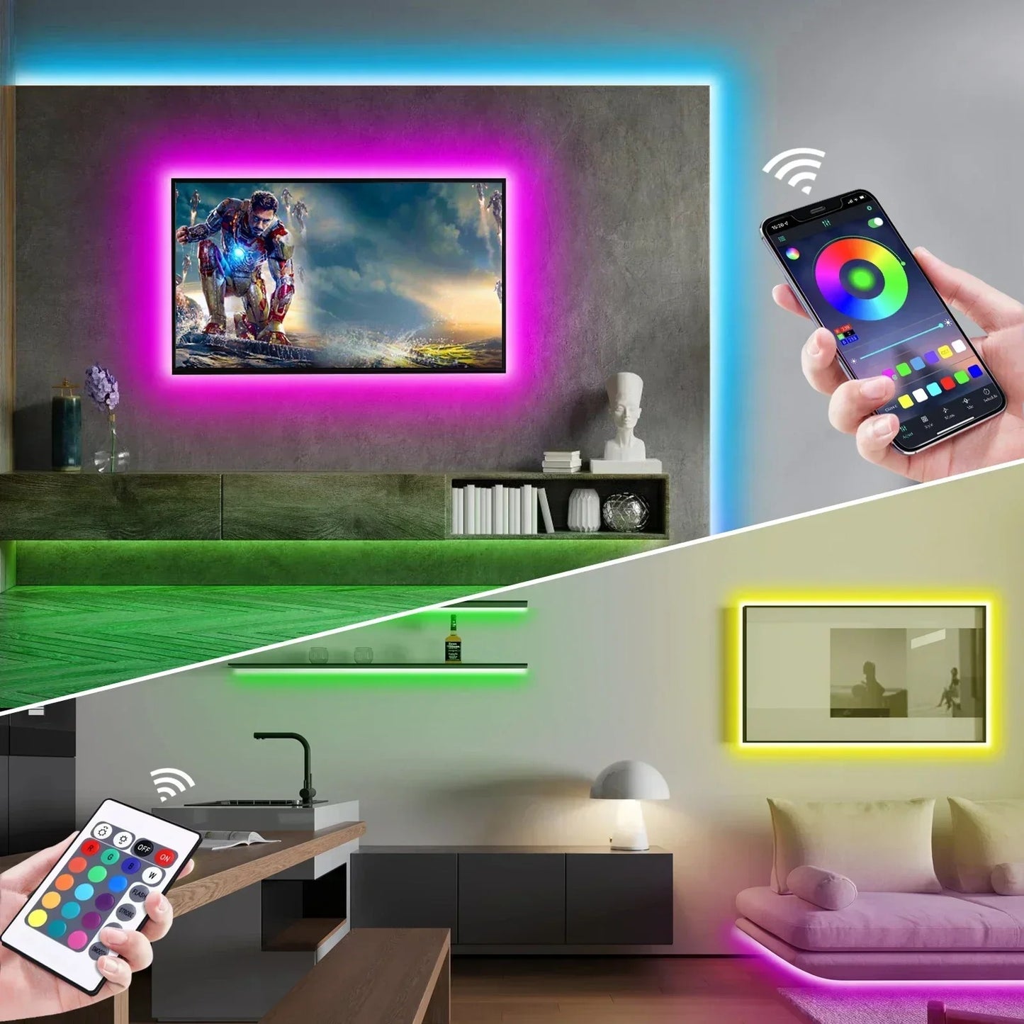 GlowFlex – RGB LED Strip with Music Sync