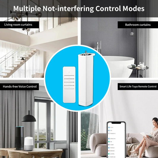 CurtainFlow™ Smart Electric Curtain Motor – App & Voice Control