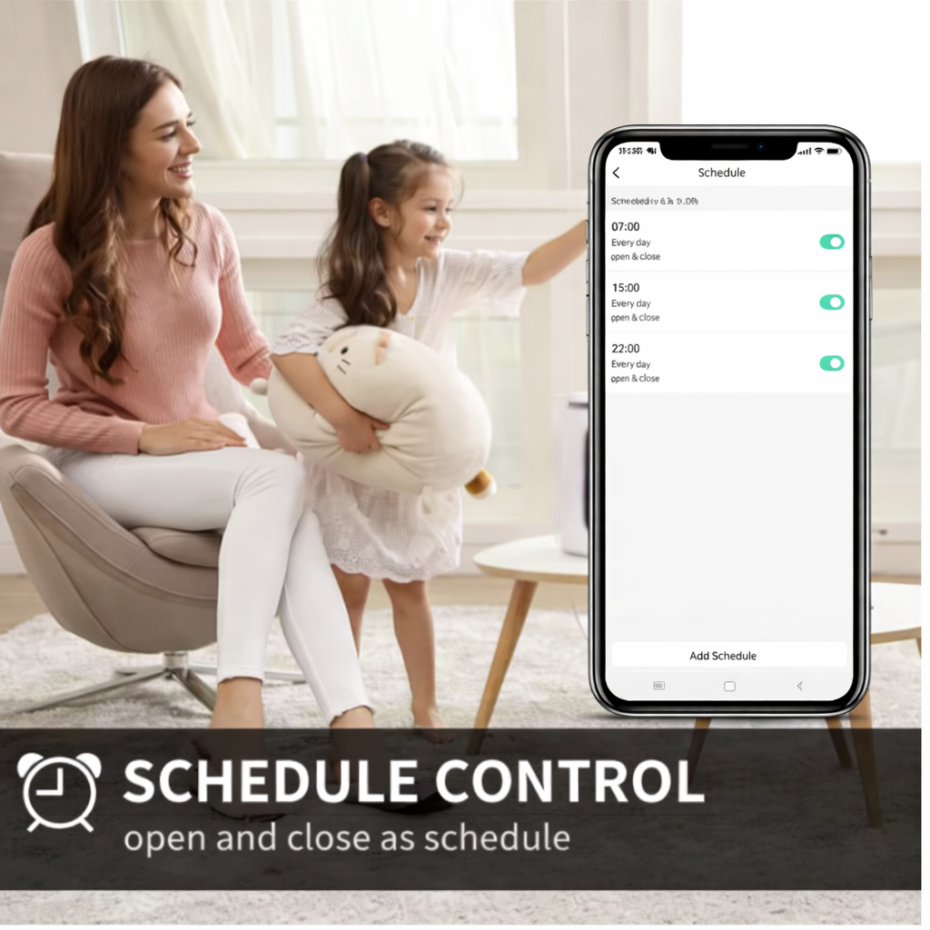 CurtainFlow™ Smart Electric Curtain Motor – App & Voice Control