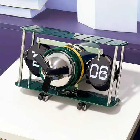 AuraTime™ AeroFlip – Aviation Mechanical Flip Desk Clock