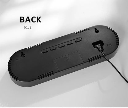 AuraTime™ Vision | Modern LED Wall Clock with Temperature Display