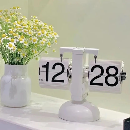 AuraTime™ Flip | Modern Mechanical Flip Desk Clock