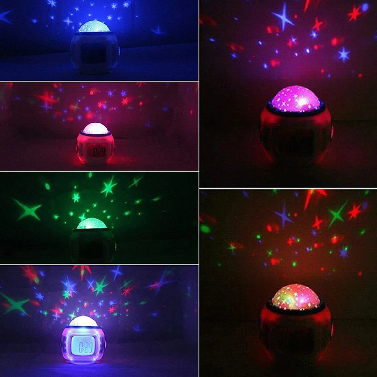 AuraTime™ Galaxy | Star Projector Alarm Clock & Night Light