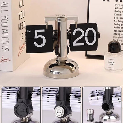 AuraTime™ Flip | Modern Mechanical Flip Desk Clock