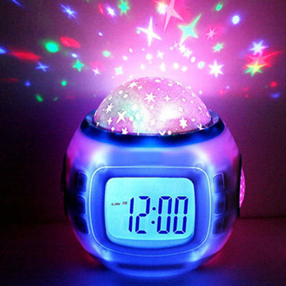AuraTime™ Galaxy | Star Projector Alarm Clock & Night Light