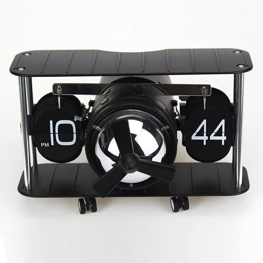 AuraTime™ AeroFlip – Aviation Mechanical Flip Desk Clock