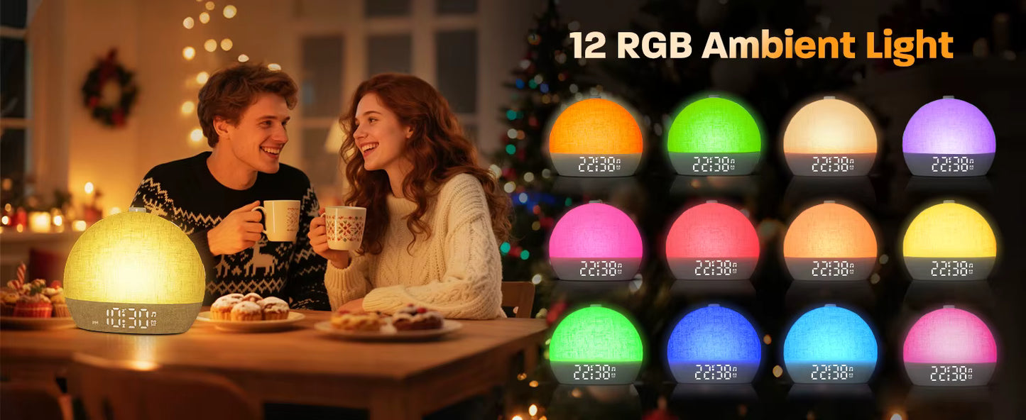 AuraTime™ Sunrise Pro | Smart Sunrise Alarm Clock & Ambient Lamp
