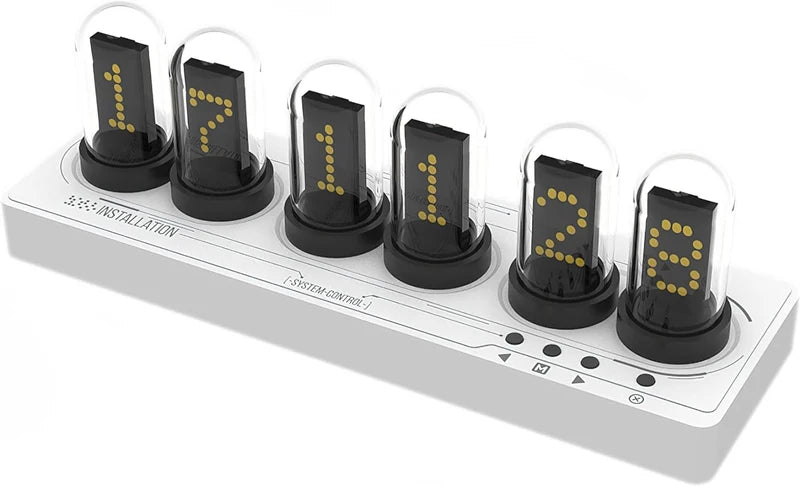 AuraTime™ NeoTube | Retro Nixie Style LED Desk Clock