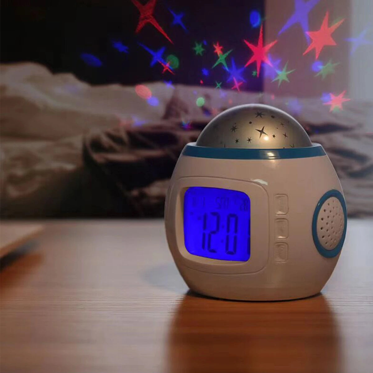 AuraTime™ Galaxy | Star Projector Alarm Clock & Night Light