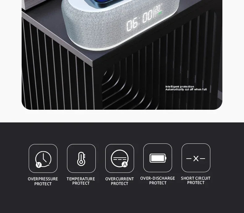 AuraTime™ Charge – Wireless Charging Alarm Clock