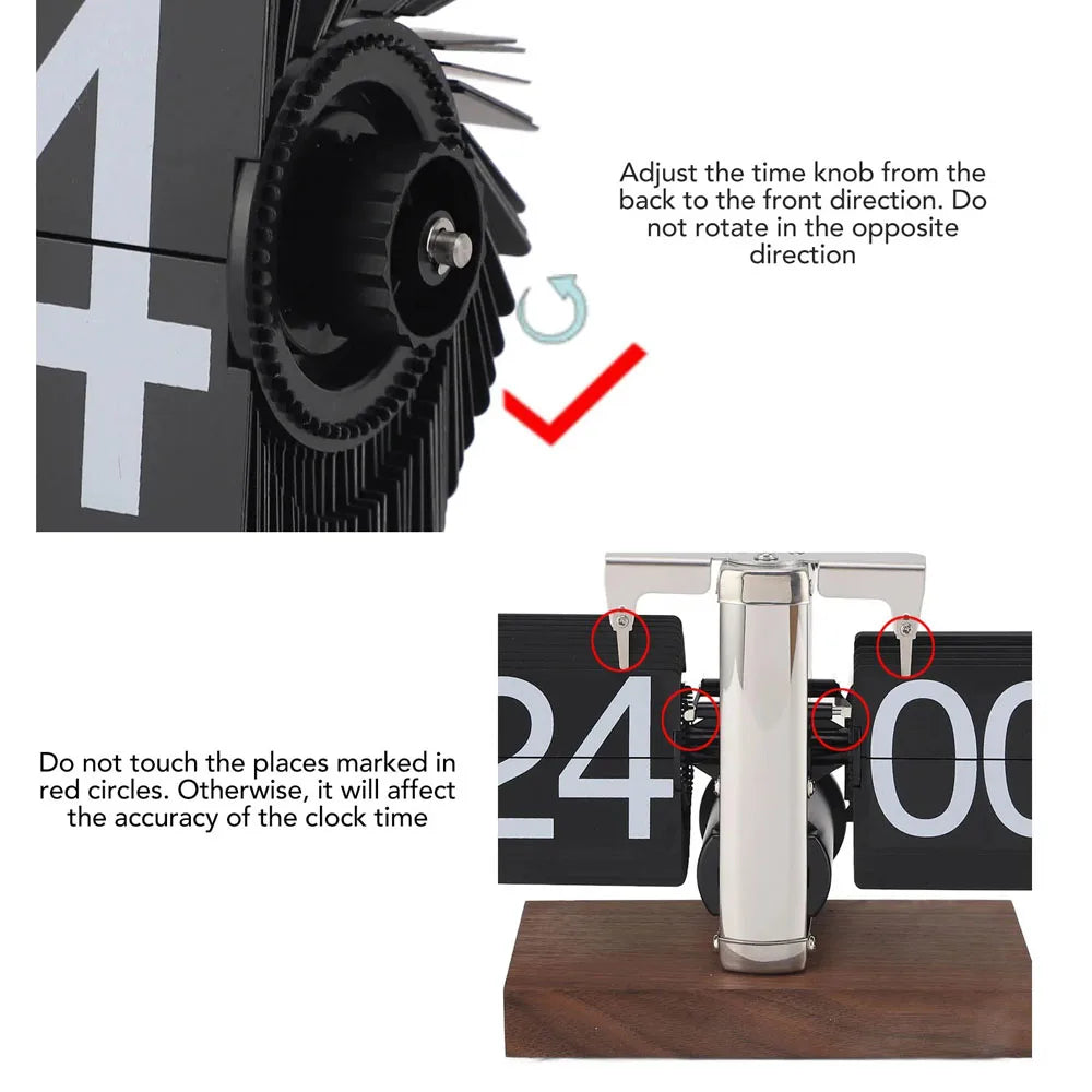 AuraTime™ Flip | Modern Mechanical Flip Desk Clock