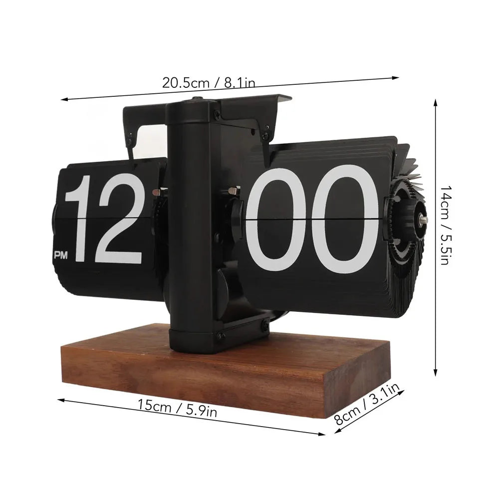 AuraTime™ Flip | Modern Mechanical Flip Desk Clock