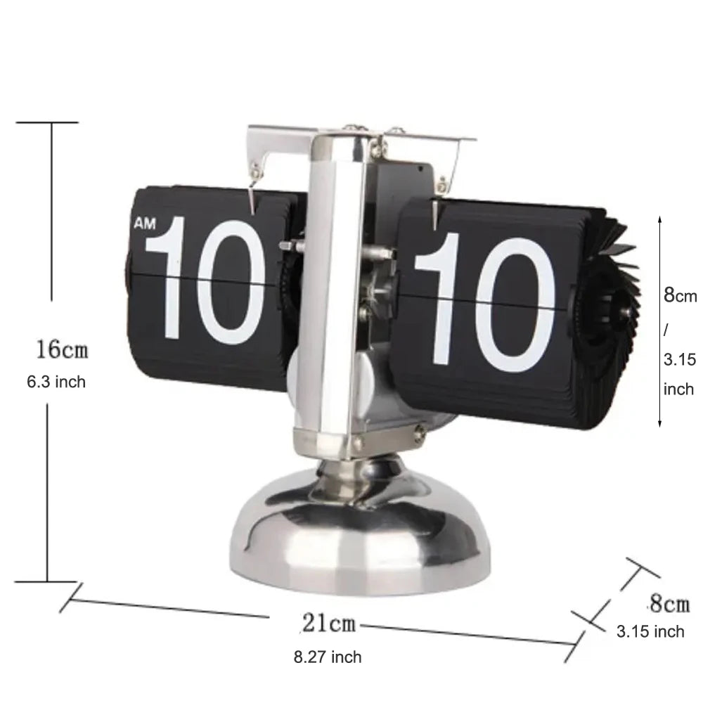 AuraTime™ Flip | Modern Mechanical Flip Desk Clock