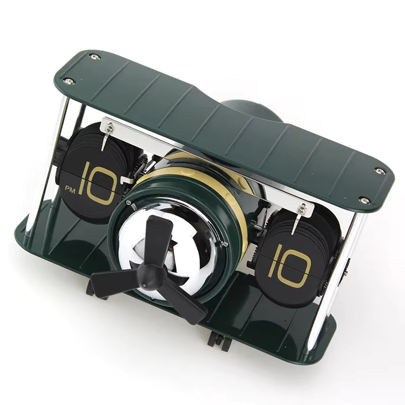 AuraTime™ AeroFlip – Aviation Mechanical Flip Desk Clock