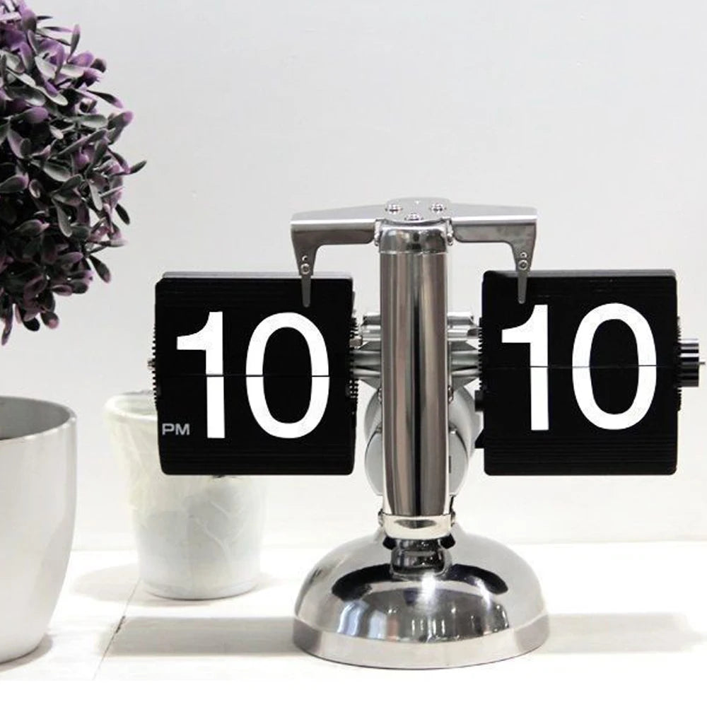 AuraTime™ Flip | Modern Mechanical Flip Desk Clock
