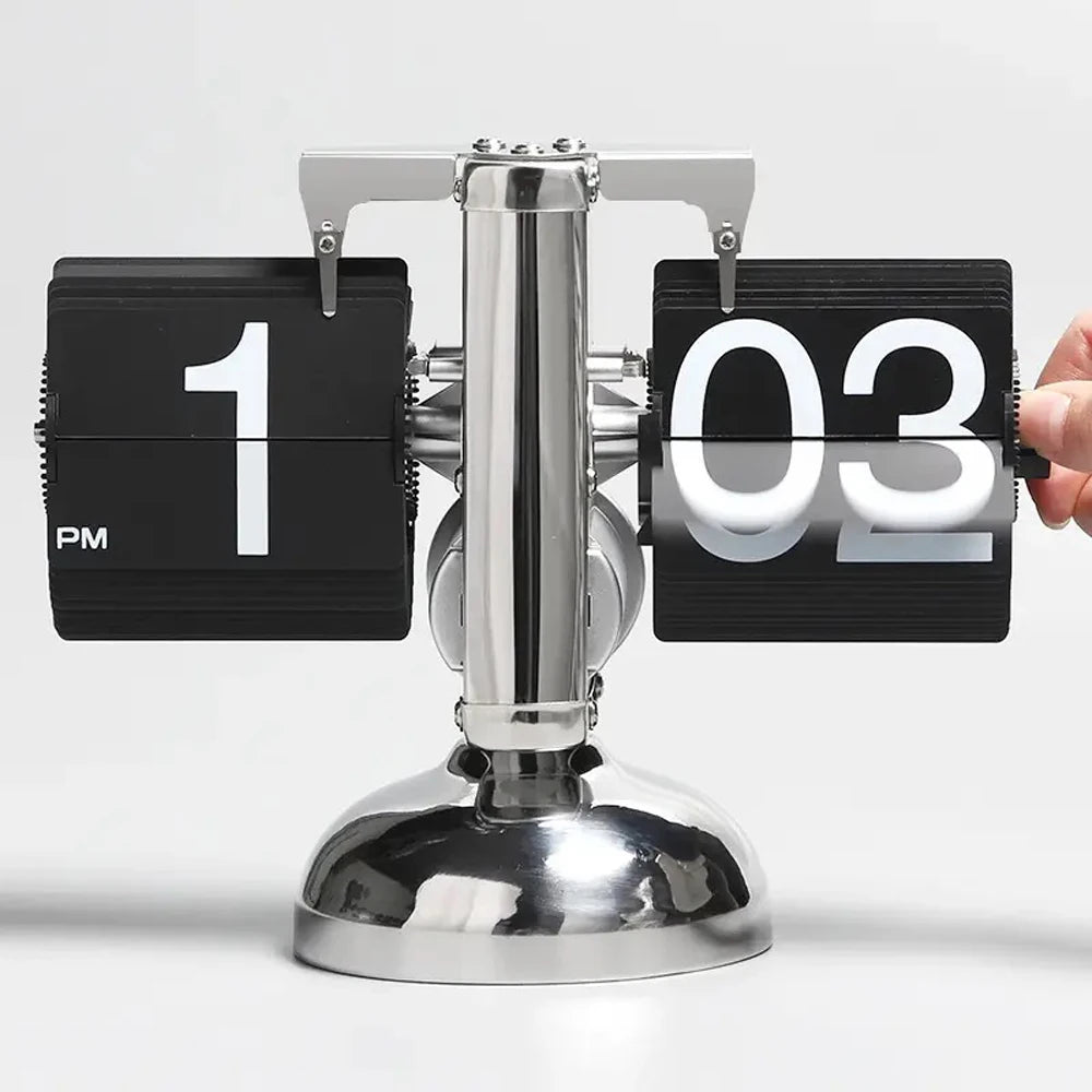 AuraTime™ Flip | Modern Mechanical Flip Desk Clock
