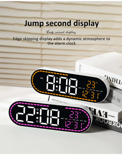 AuraTime™ Vision | Modern LED Wall Clock with Temperature Display