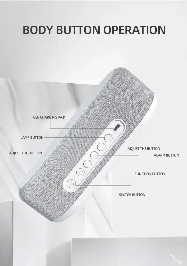 AuraTime™ Charge – Wireless Charging Alarm Clock