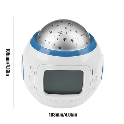 AuraTime™ Galaxy | Star Projector Alarm Clock & Night Light