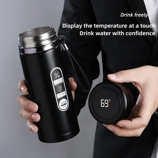 ThermoGlow – Smart LED Temperature Steel Bottle