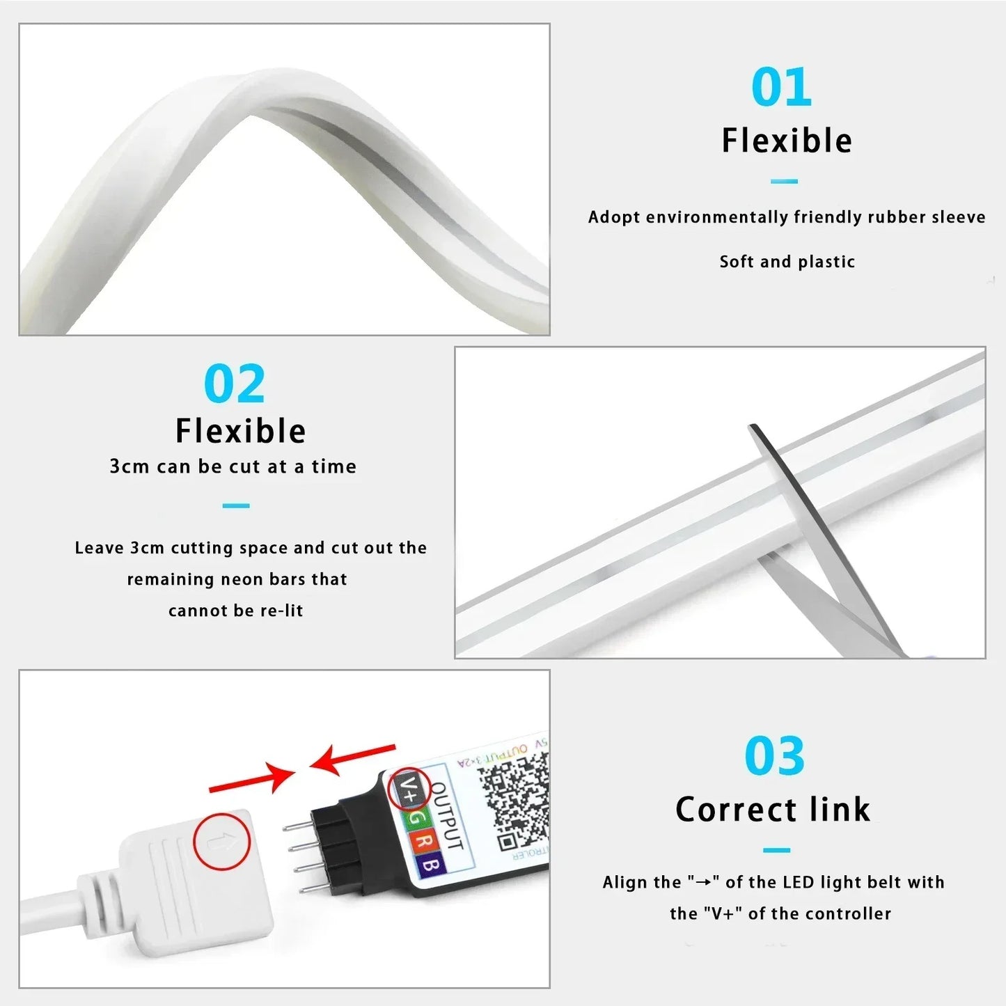 GlowFlex – RGB LED Strip with Music Sync